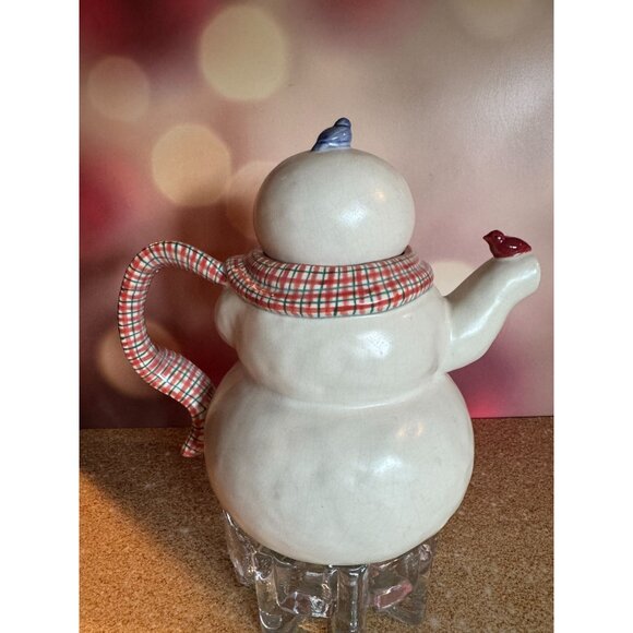 ❄️ Dept. 56 “Once Upon A Starry Night” Snowman Teapot – Winter Collectible with - Picture 5 of 10